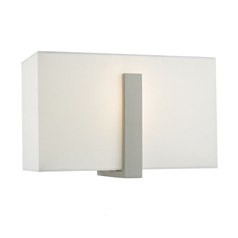 Wall Lights - Eduardo - Ivory Shade with Antique Nickel Wall Light Dar-EDU0746 - Eduardo - Ivory Shade with Antique Nickel Wall Light