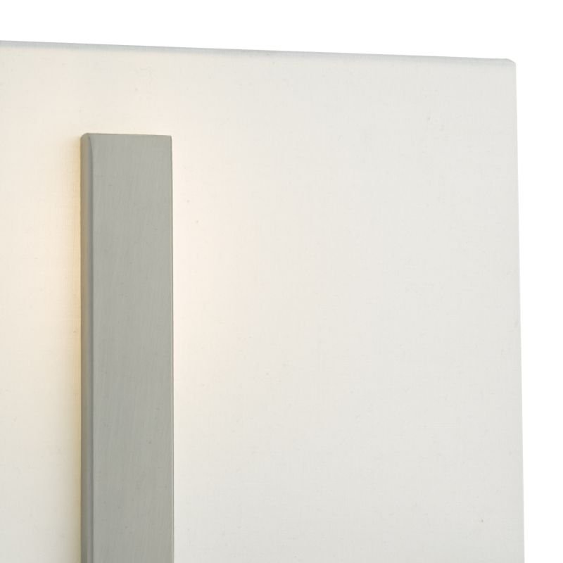 Wall Lights - Eduardo - Ivory Shade with Antique Nickel Wall Light Dar-EDU0746 - Eduardo - Ivory Shade with Antique Nickel Wall Light