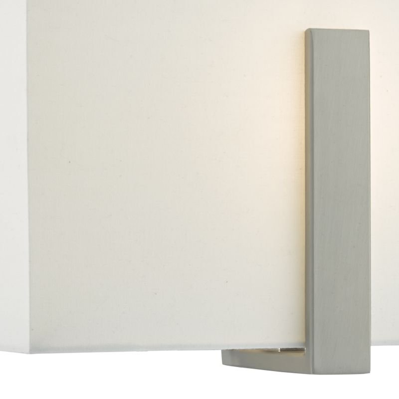 Wall Lights - Eduardo - Ivory Shade with Antique Nickel Wall Light Dar-EDU0746 - Eduardo - Ivory Shade with Antique Nickel Wall Light