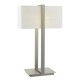 Table & Floor Lamp - Eduardo - Ivory Shade with Antique Nickel Table Lamp Dar-EDU4246 - Eduardo - Ivory Shade with Antique Nickel Table Lamp