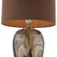 Dar-EGA4229 - Egas - Brown Marble Effect Glass Table Lamp With Brown Shade