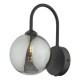 Wisebuys-EIS0722 - Eissa - Smoky Glass & Black Wall Lamp