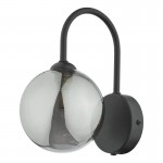 Eissa - Black Wall Lamp with Smoked Glass Eissa - Black Wall Lamp with Smoked Glass