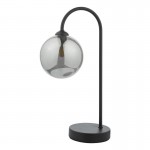 Eissa - Black Touch Table Lamp with Smoked Glass Eissa - Black Touch Table Lamp with Smoked Glass