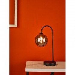 Eissa - Black Touch Table Lamp with Smoked Glass Eissa - Black Touch Table Lamp with Smoked Glass
