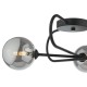 Wisebuys-EIS5322 - Eissa - Smoky Glass & Black 3 Light Ceiling Lamp