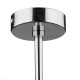 Dar-ELB0550 - Elba - Bathroom Chrome and Ribbed Glass 5 Light Semi Flush