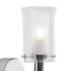 Dar-ELB0750 - Elba - Bathroom Chrome and Ribbed Glass Single Wall Lamp