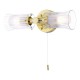 Dar-ELB0935 - Elba - Bathroom Gold Double Wall Lamp with Ribbed Glasses