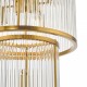 Dar-ELE1535 - Eleanor - Aged Brass 15 Light Chandelier with Clear Glass Rods