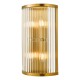 Dar-ELE3035 - Eleanor - Aged Brass 4 Light Wall Lamp with Clear Glass Rods