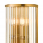 Eleanor - Aged Brass 4 Light Wall Lamp with Clear Glass Rods