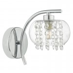 Elma - Chrome Wall Lamp with Clear Glass & Crystal Elma - Chrome Wall Lamp with Clear Glass & Crystal