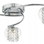 Elma - Chrome 3 Light Centre Fitting with Clear Glass & Crystal Elma - Chrome 3 Light Centre Fitting with Clear Glass & Crystal