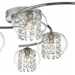 Elma - Chrome 6 Light Centre Fitting with Clear Glass & Crystal Elma - Chrome 6 Light Centre Fitting with Clear Glass & Crystal