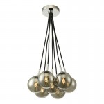 Elpis - Chrome 7 Light Cluster Pendant with Smoked Mirrored Glass Elpis - Chrome 7 Light Cluster Pendant with Smoked Mirrored Glass