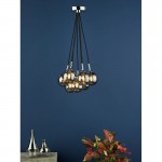 Elpis - Chrome 7 Light Cluster Pendant with Smoked Mirrored Glass Elpis - Chrome 7 Light Cluster Pendant with Smoked Mirrored Glass