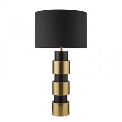 Elwyn - Satin Gold & Satin Black Table Lamp with Black Shade Elwyn - Satin Gold & Satin Black Table Lamp with Black Shade