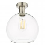 Emerson - Antique Chrome Semi Flush with Clear Glass Emerson - Antique Chrome Semi Flush with Clear Glass