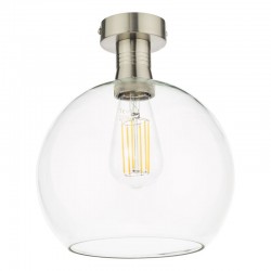 Emerson - Antique Chrome Semi Flush with Clear Glass Emerson - Antique Chrome Semi Flush with Clear Glass