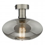 Emerson - Antique Chrome Semi Flush with Smoked Glass Emerson - Antique Chrome Semi Flush with Smoked Glass