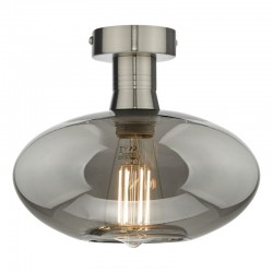 Emerson - Antique Chrome Semi Flush with Smoked Glass Emerson - Antique Chrome Semi Flush with Smoked Glass