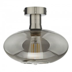 Emerson - Antique Chrome Semi Flush with Smoked Glass Emerson - Antique Chrome Semi Flush with Smoked Glass