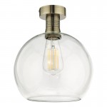 Emerson - Aged Brass Semi Flush with Clear Glass Emerson - Aged Brass Semi Flush with Clear Glass