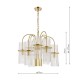 Dar-ENI1335 - Eniola - Natural Brass 9 Light Centre Fitting with Clear Glass Rods