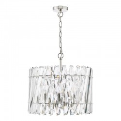 Entwine - Nickel 6 Light Pendant with Crystal Entwine - Nickel 6 Light Pendant with Crystal