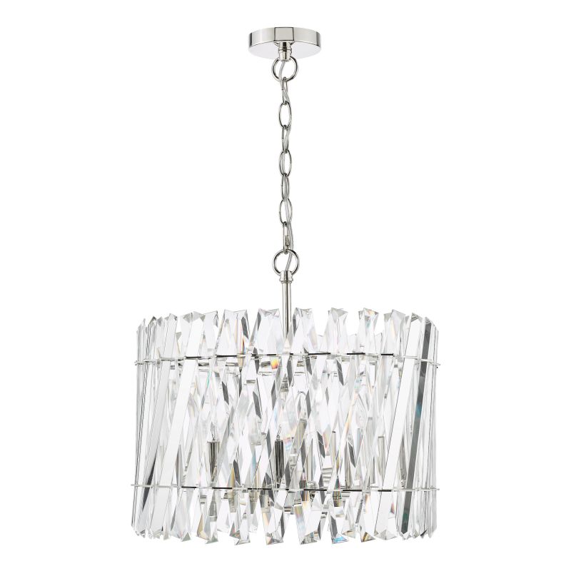 Dar-ENT0638 - Entwine - Nickel 6 Light Pendant with Crystal