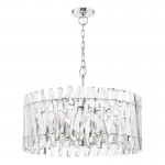Entwine - Nickel 8 Light Pendant with Crystal Entwine - Nickel 8 Light Pendant with Crystal