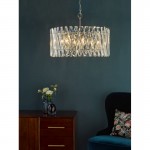 Entwine - Nickel 8 Light Pendant with Crystal Entwine - Nickel 8 Light Pendant with Crystal