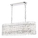 Dar-ENT2338 - Entwine - Nickel 10 Light over Island Fitting with Crystal