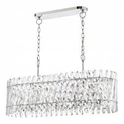 Entwine - Nickel 10 Light over Island Fitting with Crystal Entwine - Nickel 10 Light over Island Fitting with Crystal