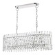 Dar-ENT2338 - Entwine - Nickel 10 Light over Island Fitting with Crystal