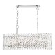 Dar-ENT2338 - Entwine - Nickel 10 Light over Island Fitting with Crystal