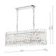 Dar-ENT2338 - Entwine - Nickel 10 Light over Island Fitting with Crystal