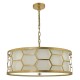 Dar-EPS0412 - Epstein - Ivory & Gold with Diffuser 4 Light Pendant