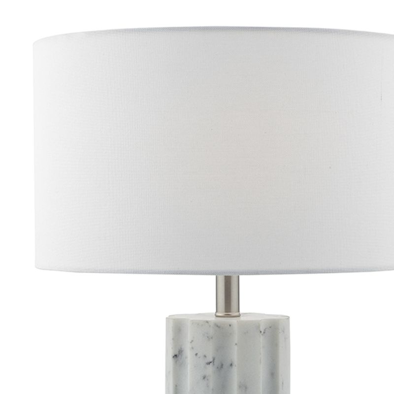 Dar-ERE422 - Erebus - Marble Effect Table Lamp with White Shade