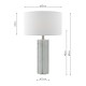 Dar-ERE422 - Erebus - Marble Effect Table Lamp with White Shade