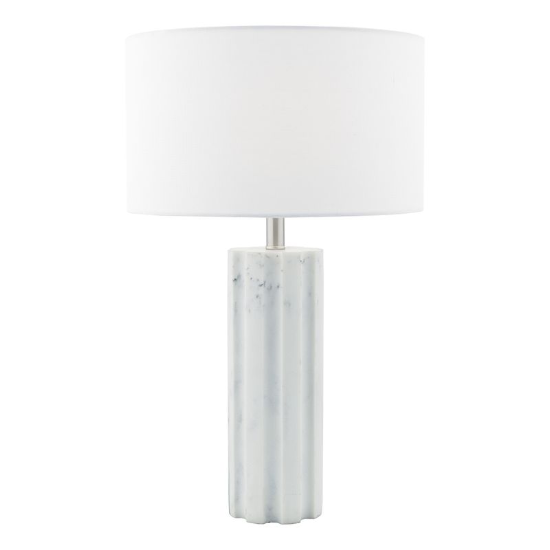 Dar-ERE422 - Erebus - Marble Effect Table Lamp with White Shade