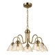 Dar-ERI0563 - Erika - Warm Bronze 5 Light Centre Fitting with Amber Glass