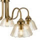 Dar-ERI0563 - Erika - Warm Bronze 5 Light Centre Fitting with Amber Glass