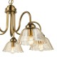 Dar-ERI0563 - Erika - Warm Bronze 5 Light Centre Fitting with Amber Glass