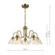 Dar-ERI0563 - Erika - Warm Bronze 5 Light Centre Fitting with Amber Glass
