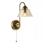 Erika - Warm Bronze Wall Lamp with Amber Glass