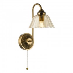 Erika - Warm Bronze Wall Lamp with Amber Glass