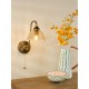 Dar-ERI0763 - Erika - Warm Bronze Wall Lamp with Amber Glass