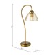 Dar-ERI4263 - Erika - Warm Bronze Table Lamp with Amber Glass